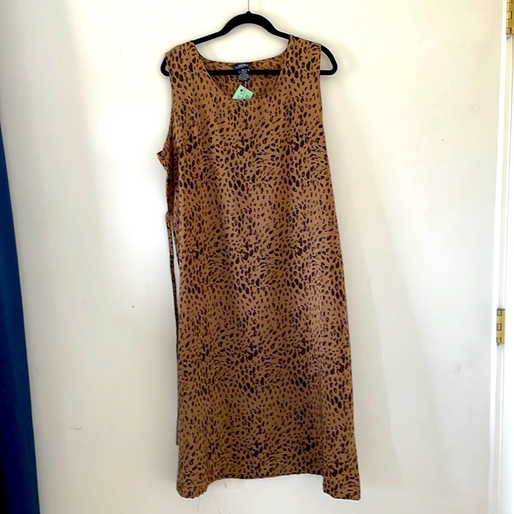 Leopard maxi dress women’s vintage